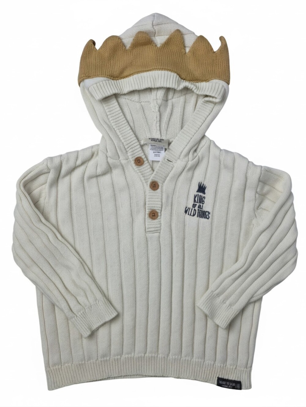 Modern Moments Where The Wild Things Are Knit Crown Hooded Sweater 5T